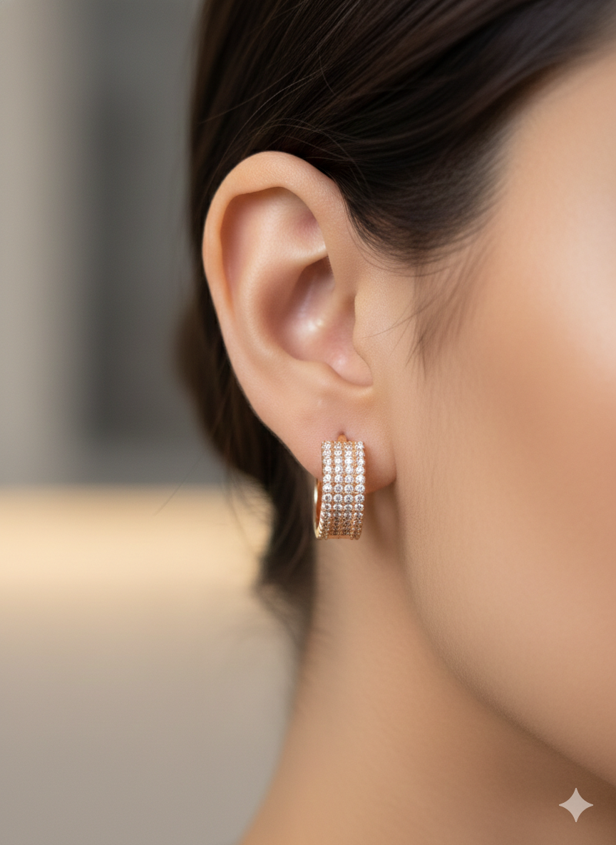 Anti Tarnish CZ Earring 30