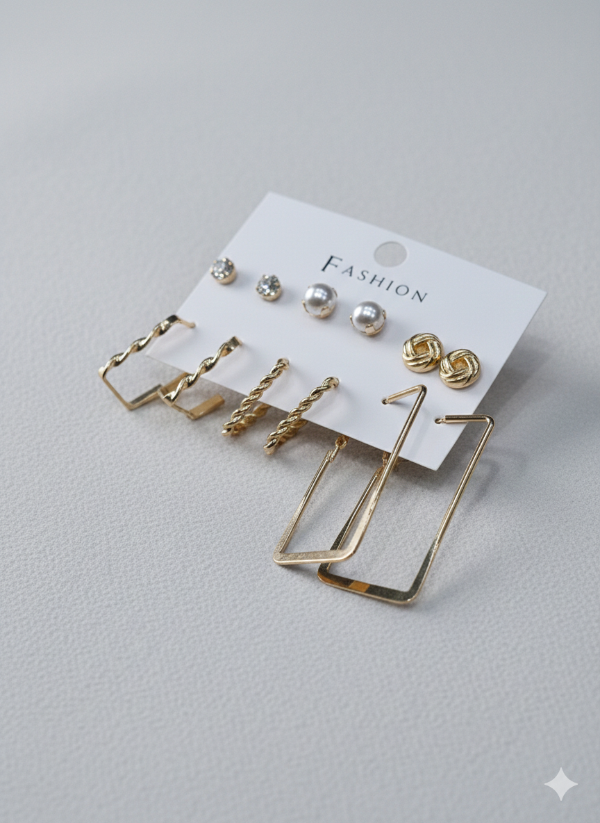 Combo of 6 pair earrings-36