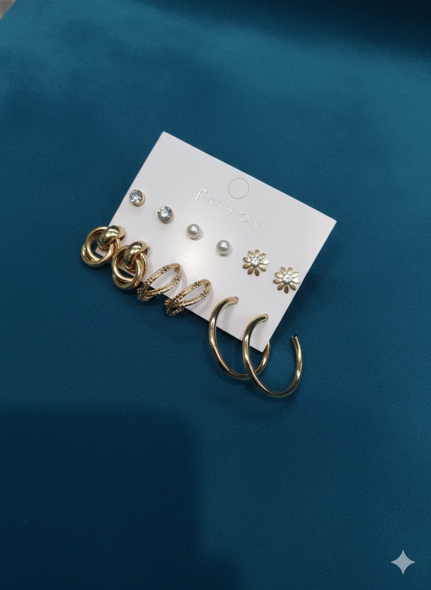 Combo of 6 pair earrings-42