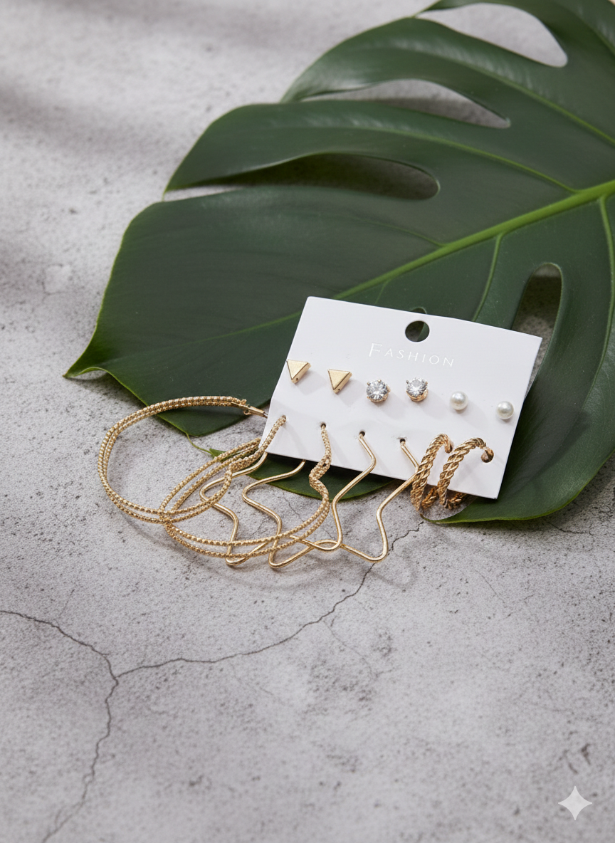 Combo of 6 pair earrings-46