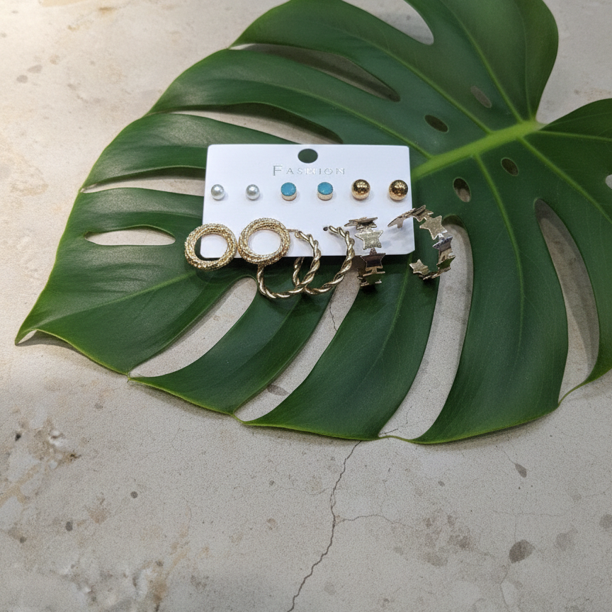 Combo of 6 pair earrings-47