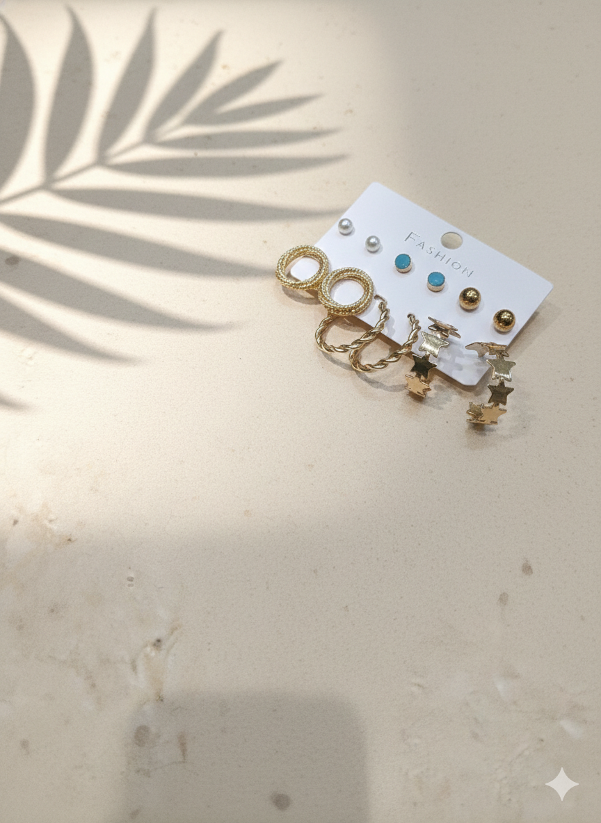 Combo of 6 pair earrings-47