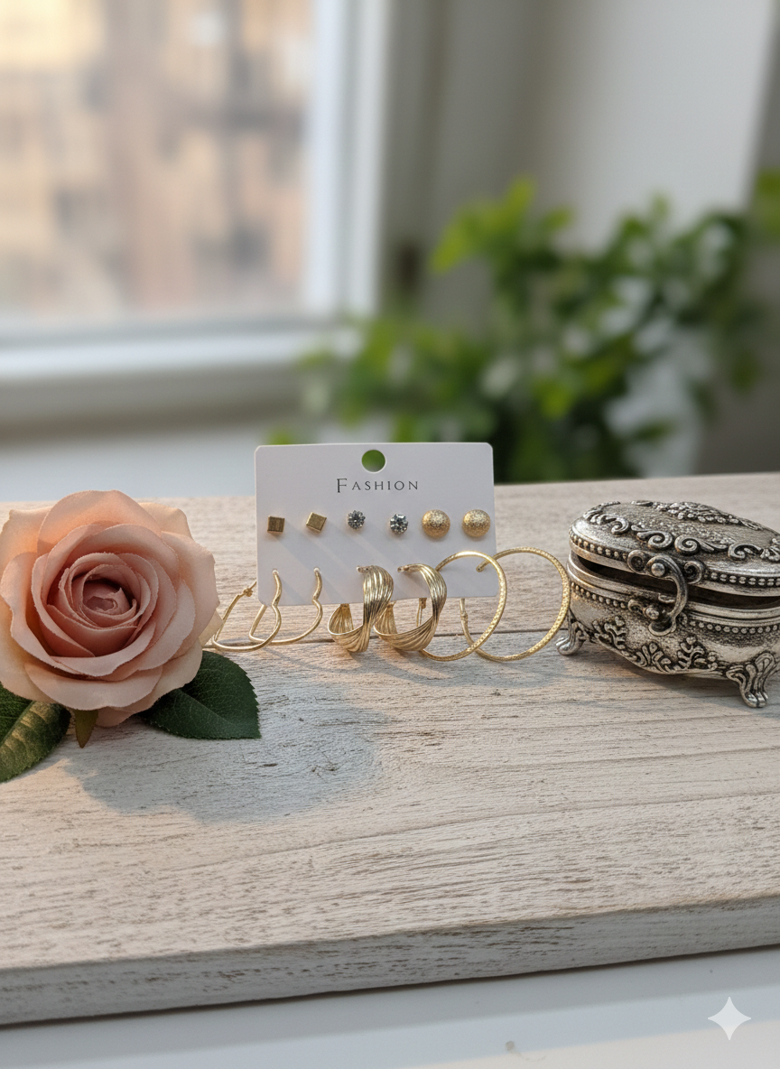 Combo of 6 pair earrings-49