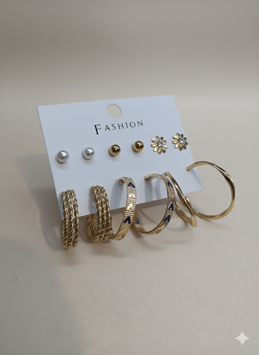 Combo of 6 pair earrings-50