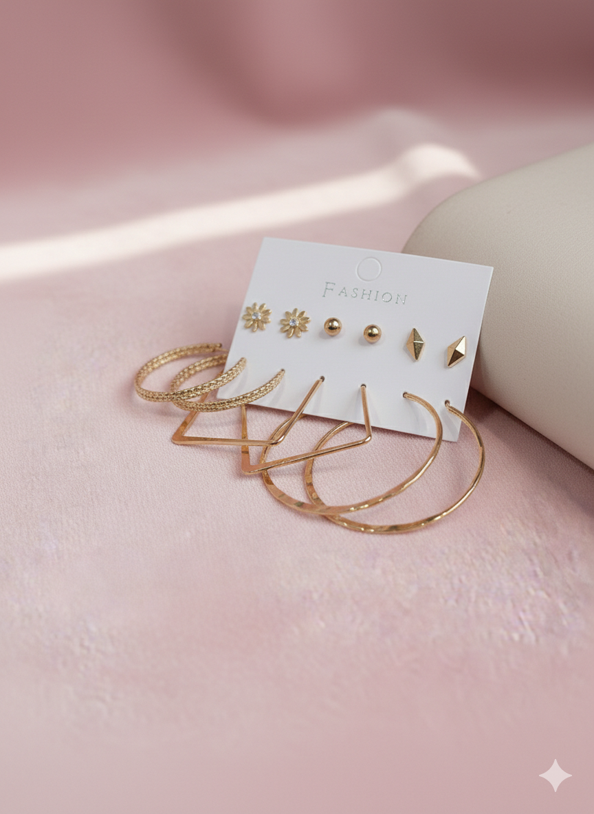 Combo of 6 pair earrings-51