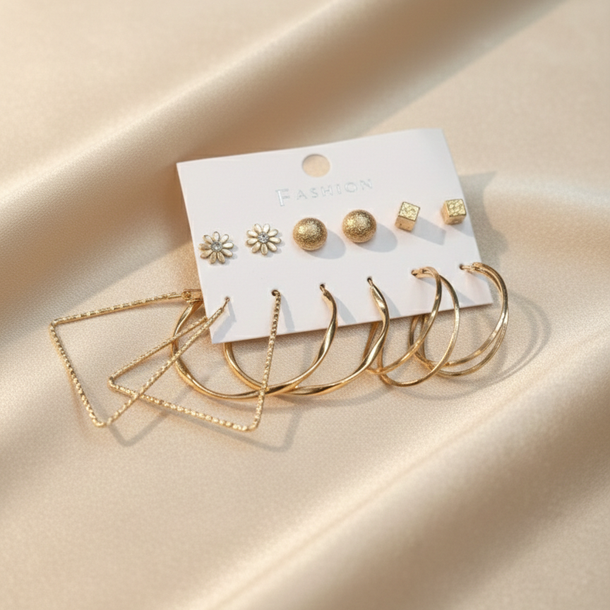 Combo of 6 pair earrings-52