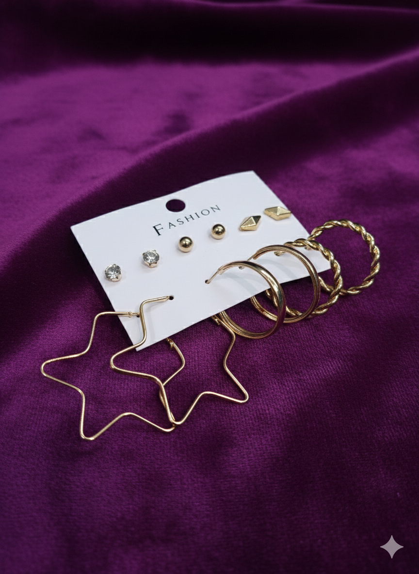 Combo of 6 pair earrings-53