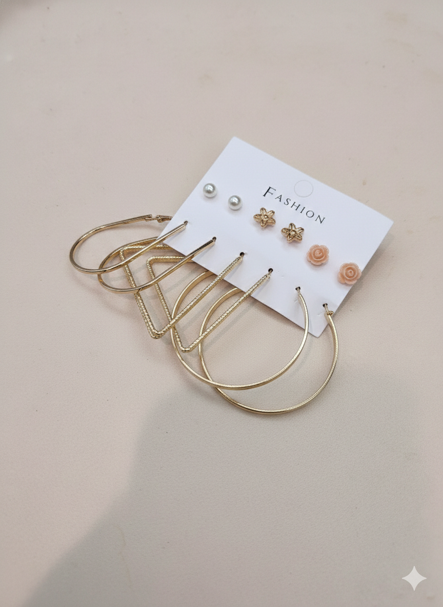Combo of 6 pair earrings-56