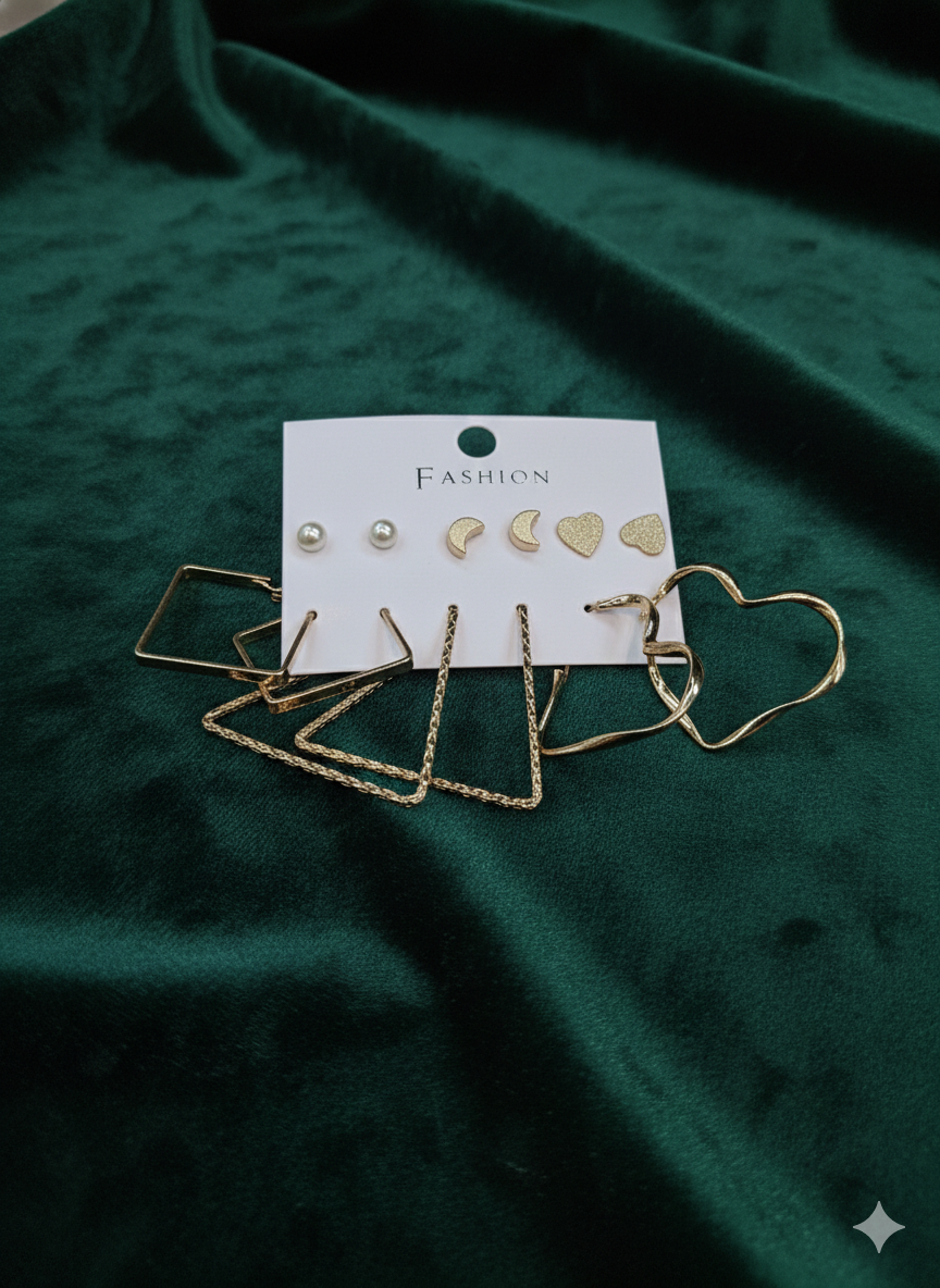 Combo of 6 pair earrings-58