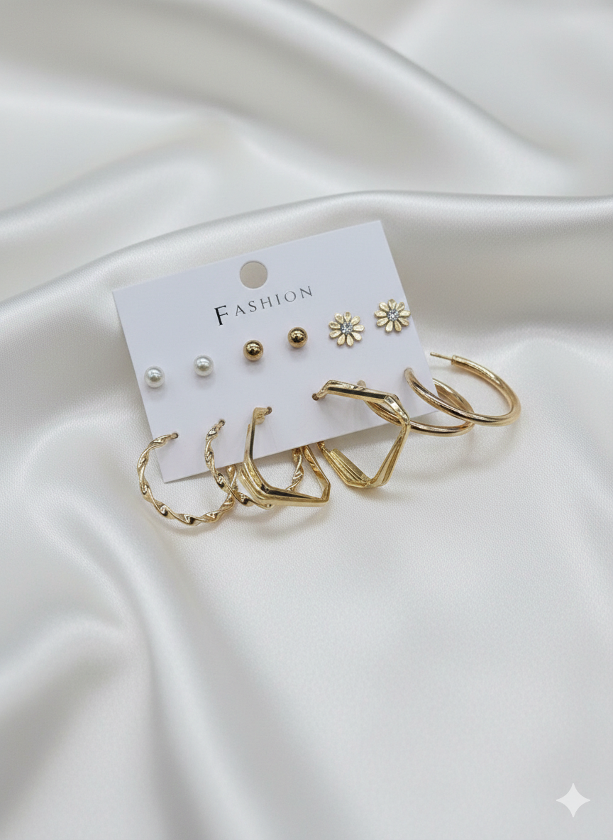 Combo of 6 pair earrings-60