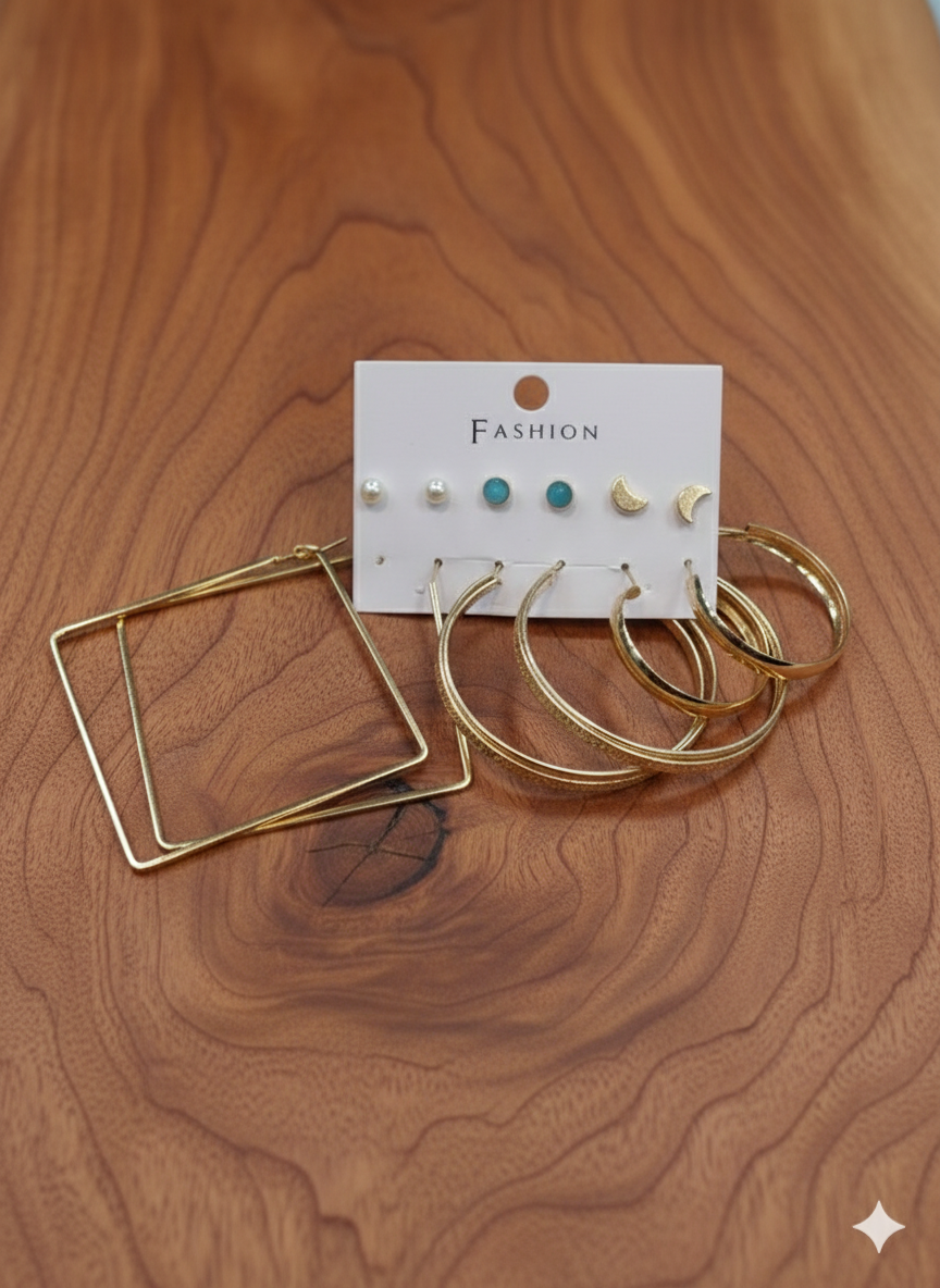 Combo of 6 pair earrings-63