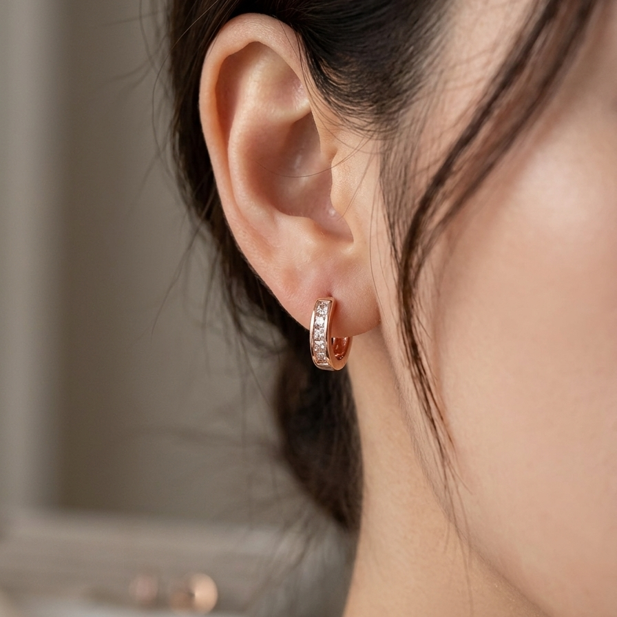 Anti Tarnish CZ Earring 130