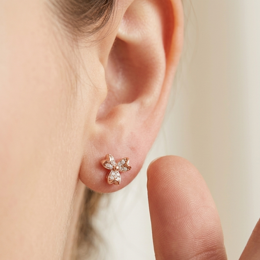 Anti Tarnish CZ Earring 12 (9012)