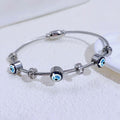 Anti Tarnish Silver Evil Eye Bracelet 1