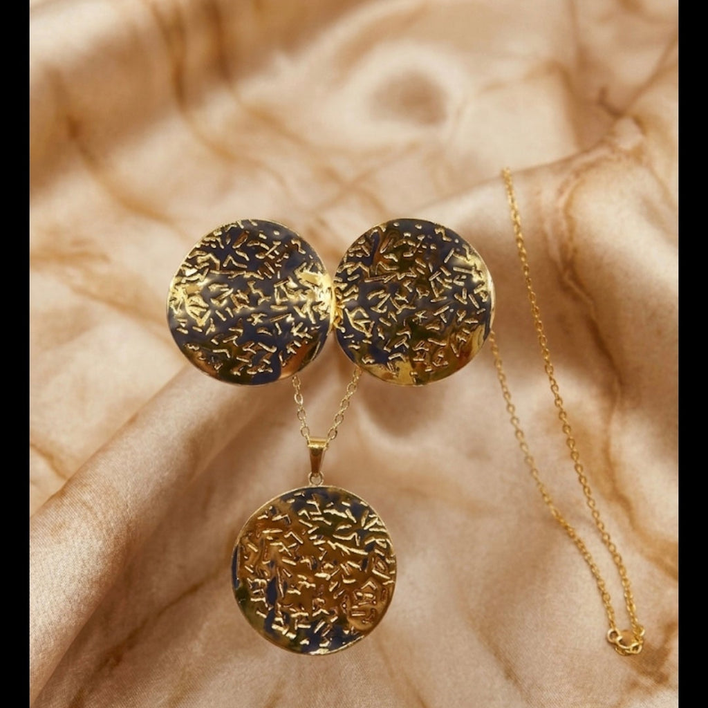 Anti Tarnish Combo Set with 1 Pair of Earring and Necklace