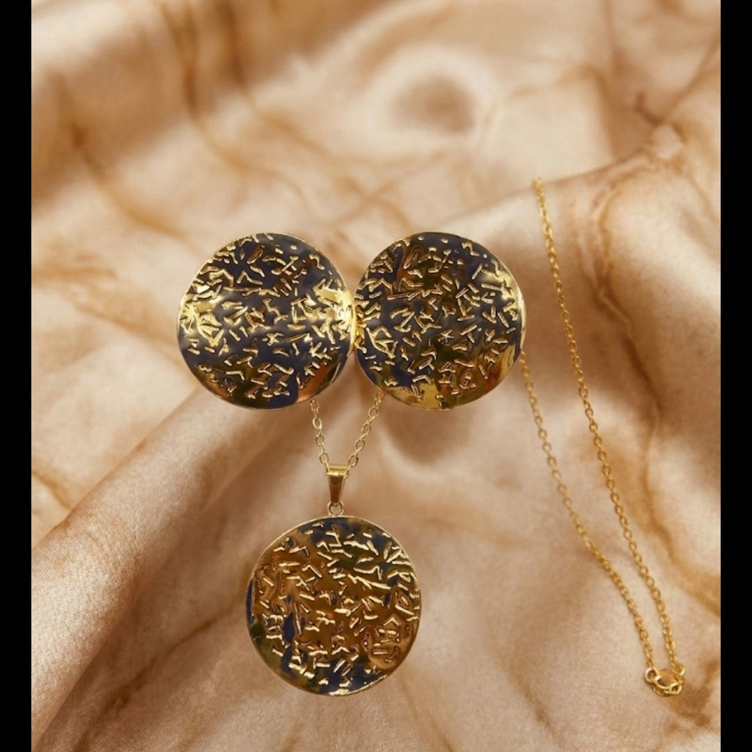 Anti Tarnish Combo Set with 1 Pair of Earring and Necklace