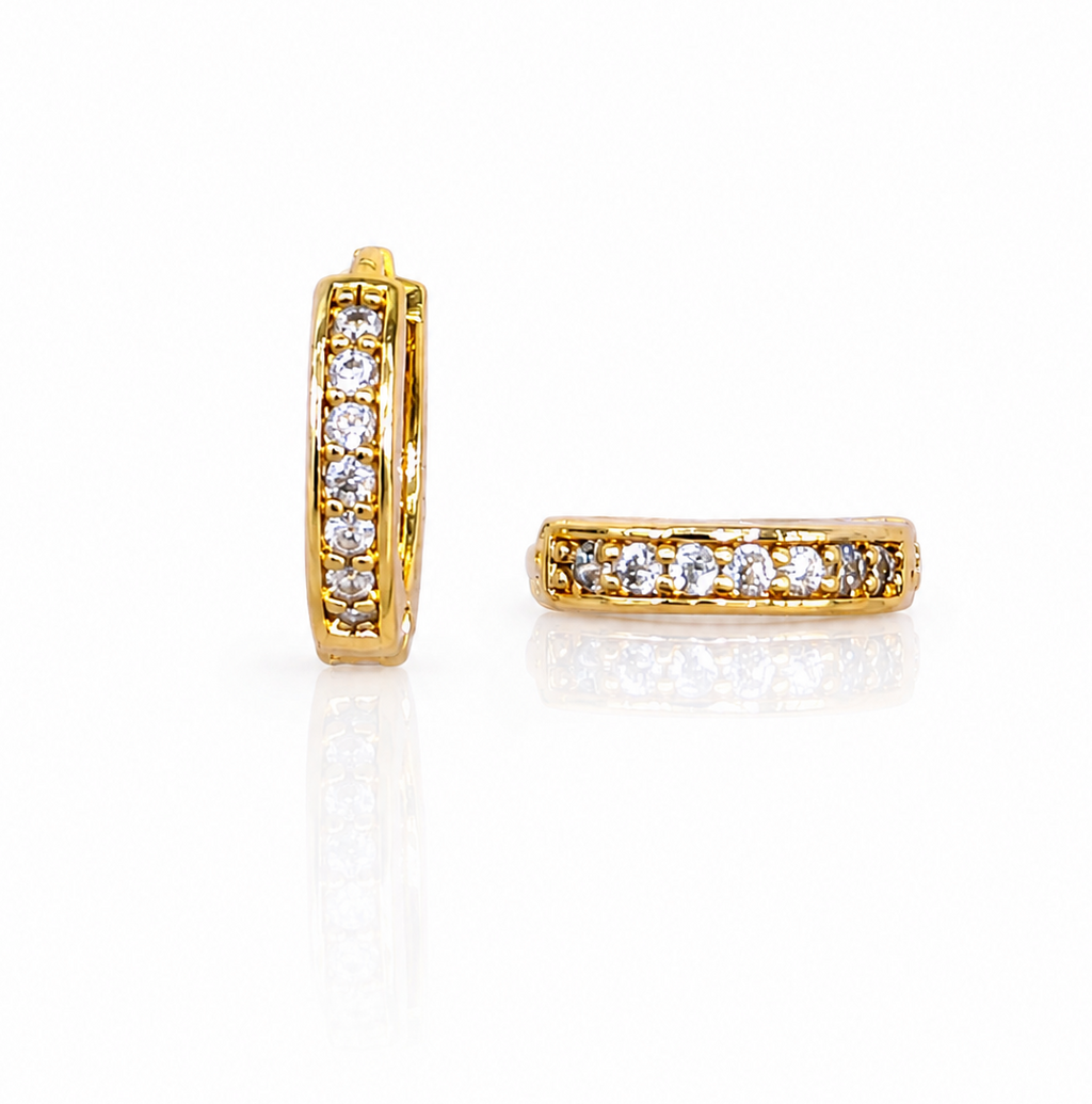 Small size CZ Bali (gold) 3        (9524)