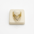 AD cz V Ring (9633)