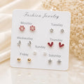 7 DAYS 7 STYLE EARRING COMBOS  (9580)