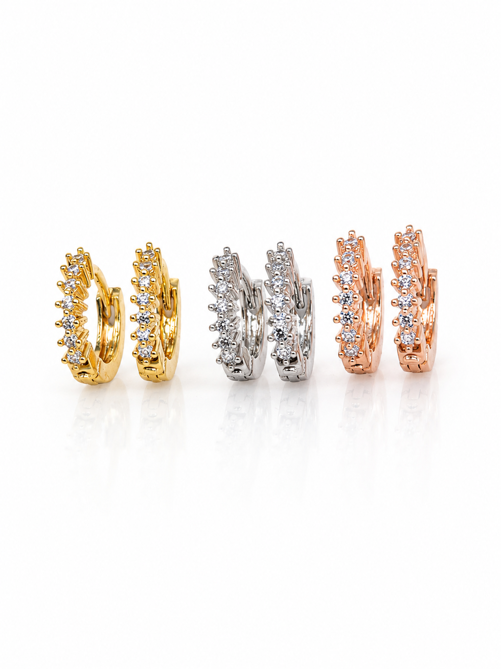 Small size CZ Bali Combo set (gold ,silver, rose gold) 1 (2001)