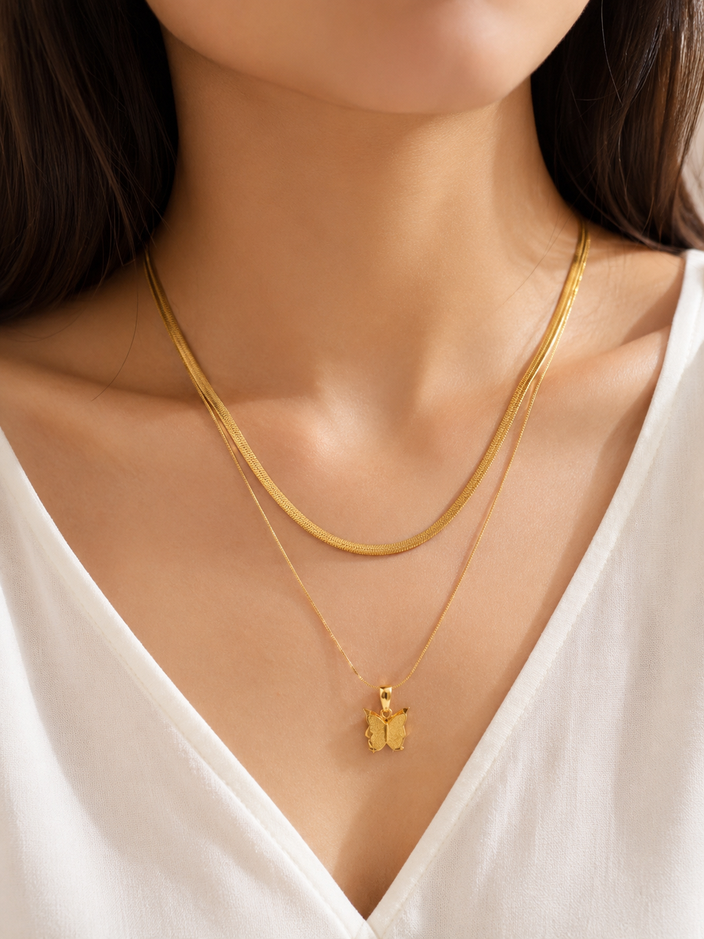 Anti Tarnish Chain Pendant (9578)