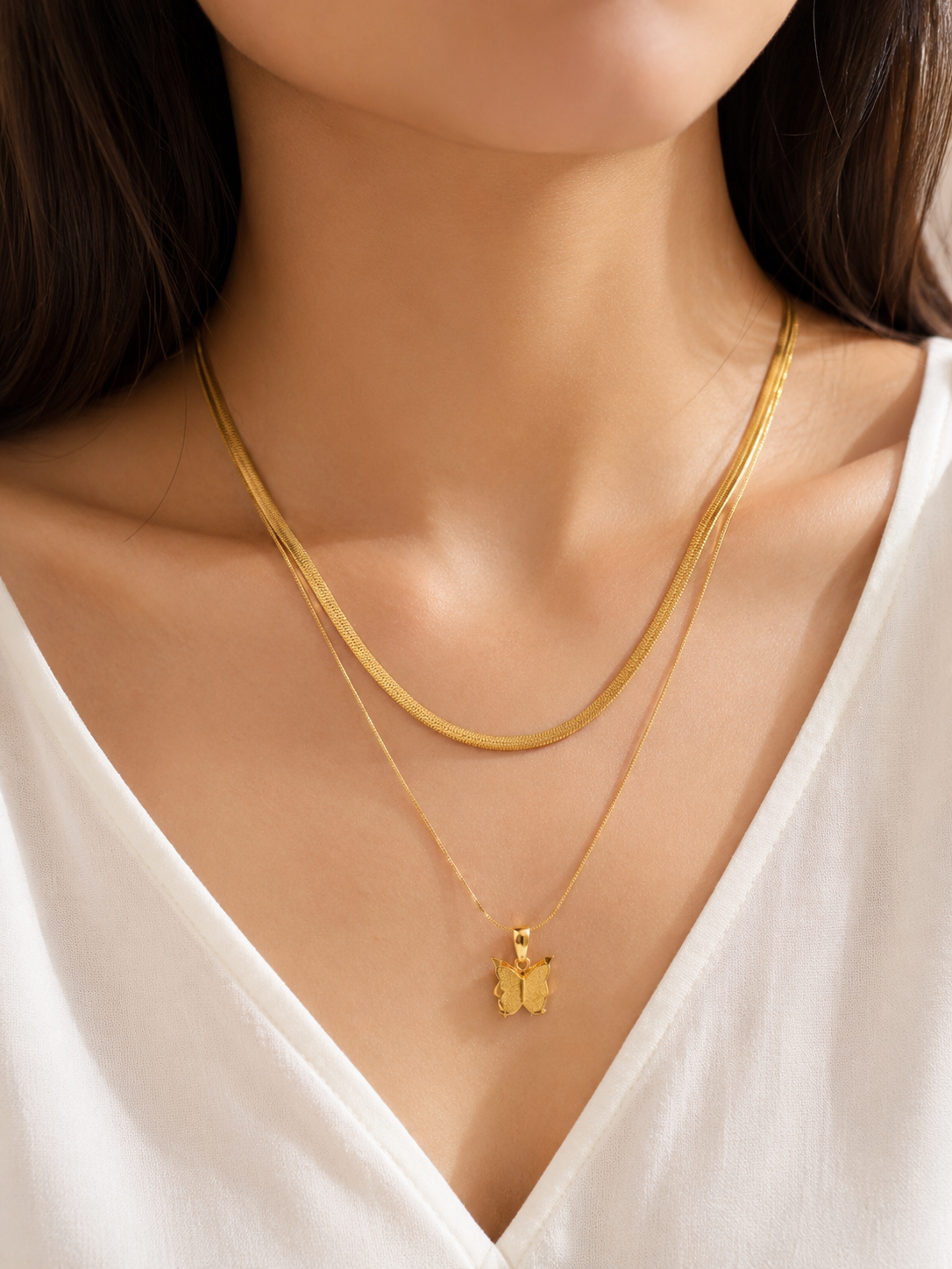 Anti Tarnish Chain Pendant (9578)