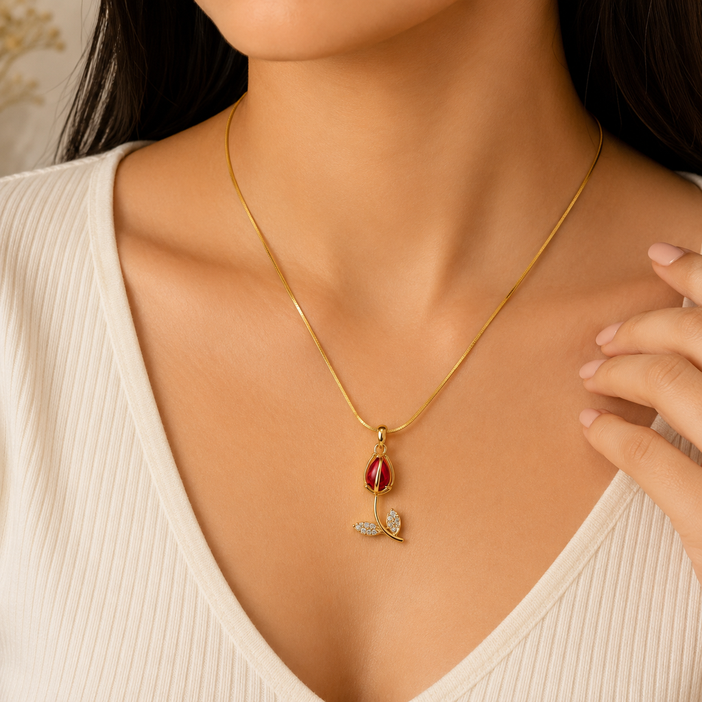 Anti Tarnish Chain Pendant (9543)