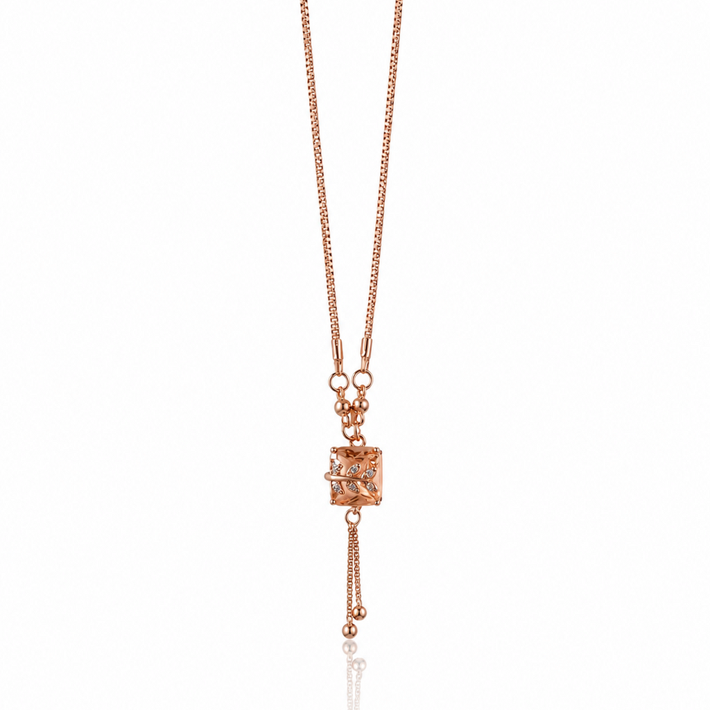 Anti Tarnish CZ Chain Pendant 03