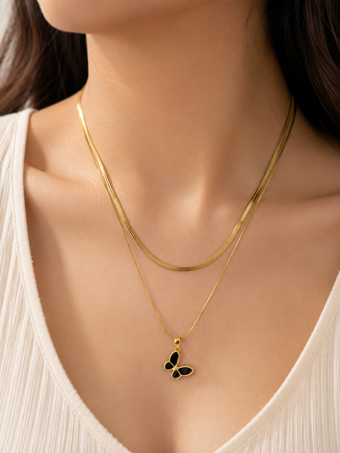 Anti Tarnish Chain Pendant (9579)