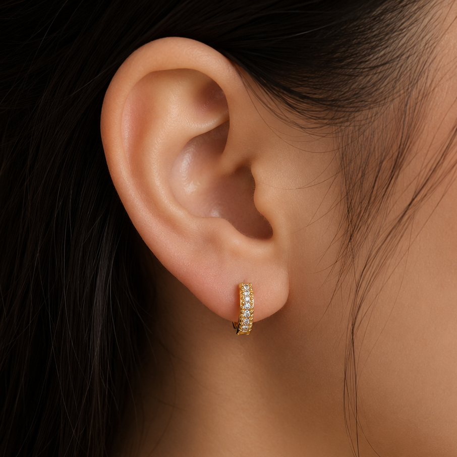 Small size CZ Bali  (gold)1                   (9481)