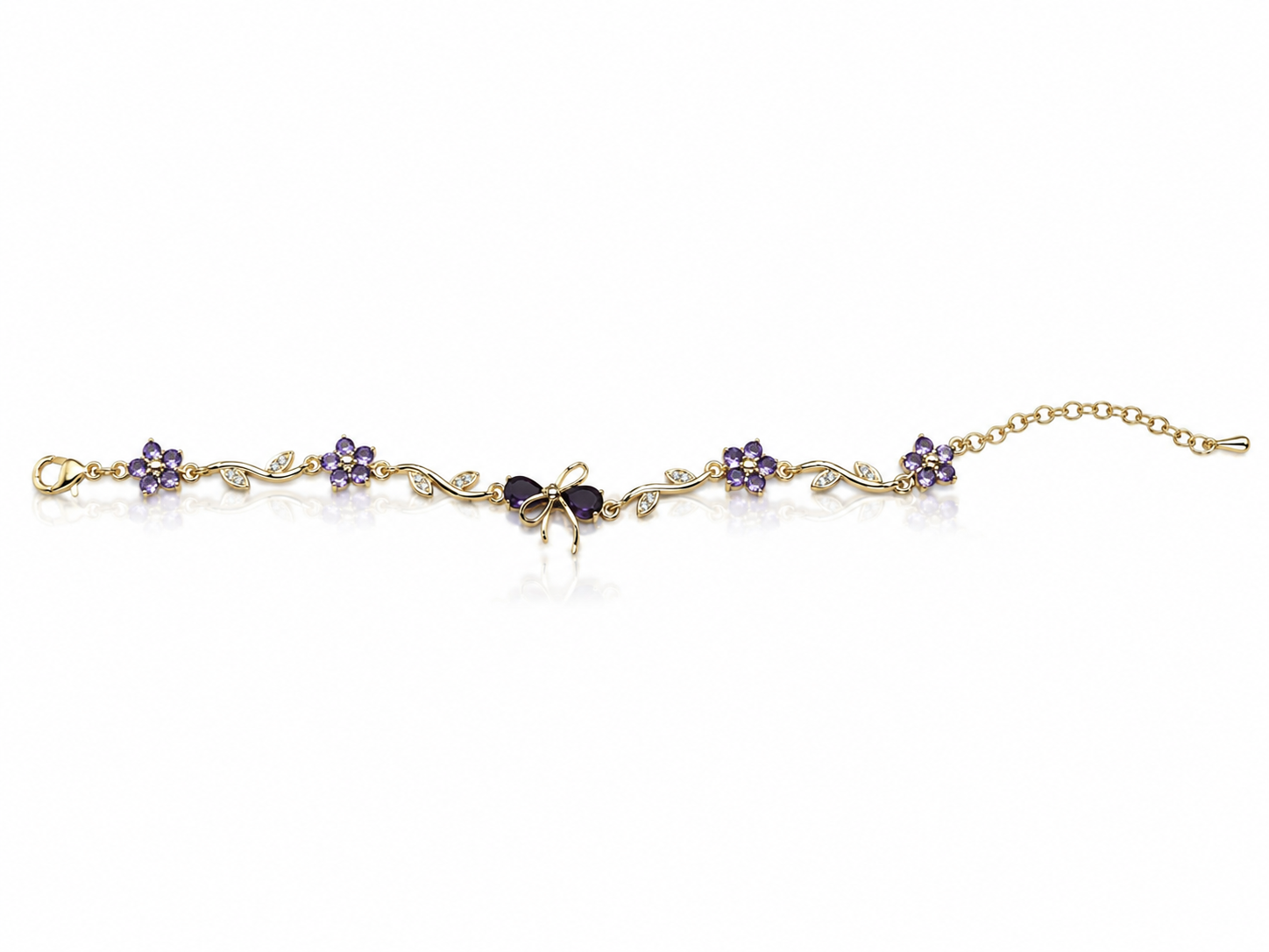 Anti Tarnish bow bracelet (9551)