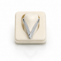 AD cz V Ring (9598)
