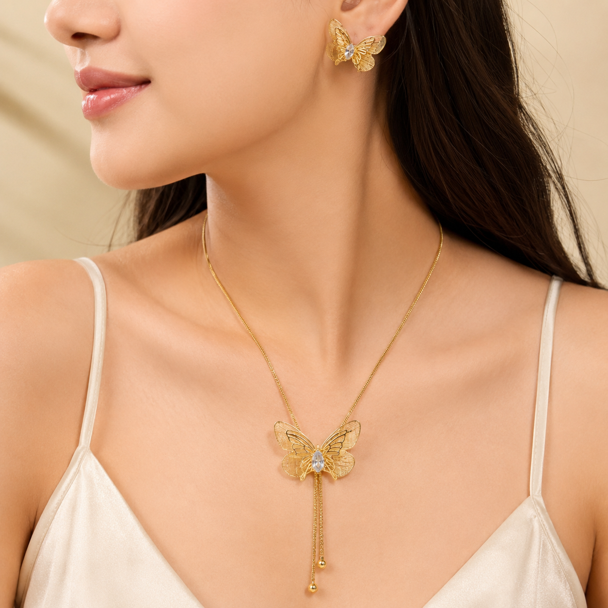 Anti Tarnish combo set with earrings (9553)