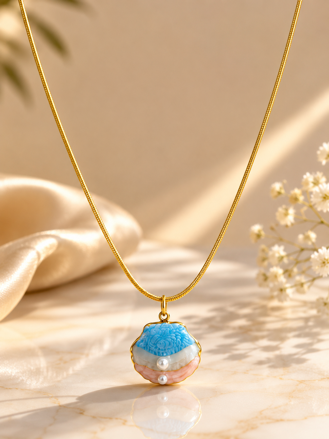 Anti Tarnish Chain Pendant (9028)