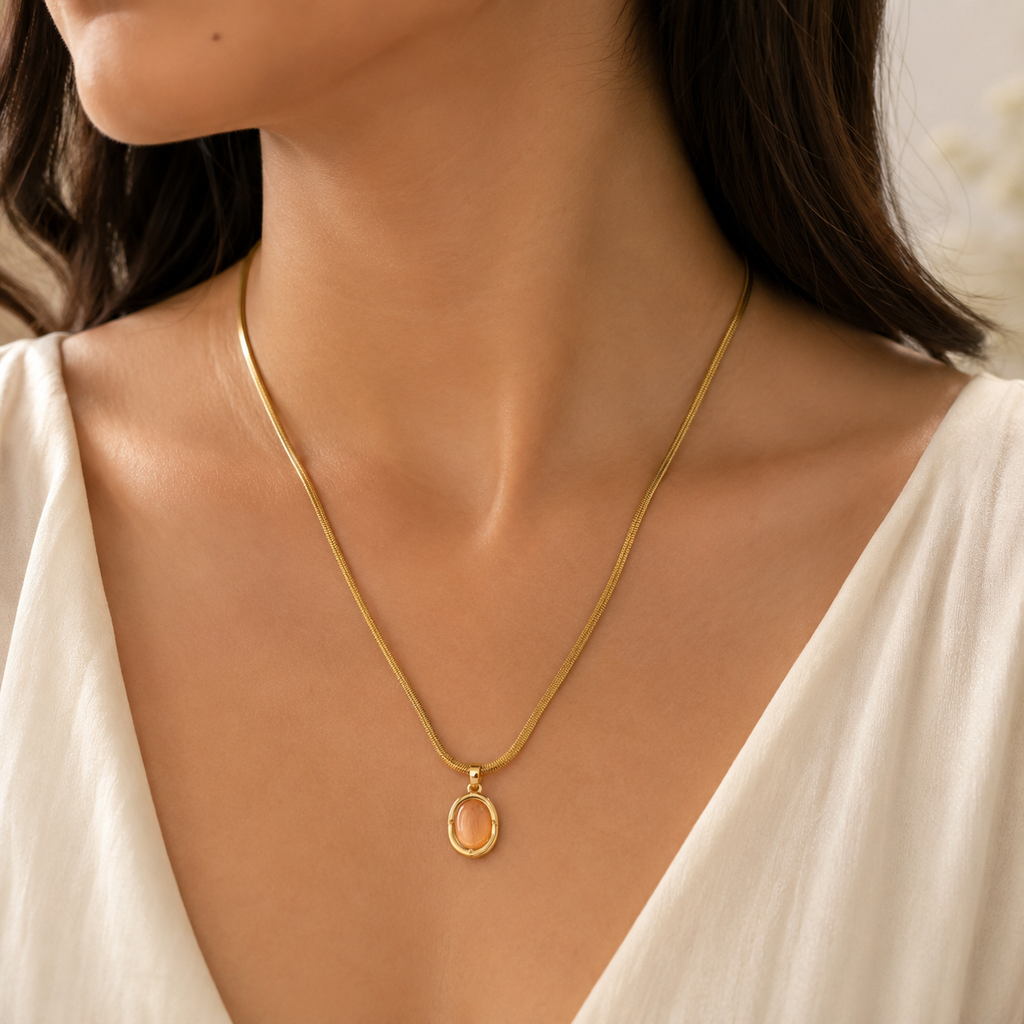 Anti Tarnish Chain Pendant (9532)