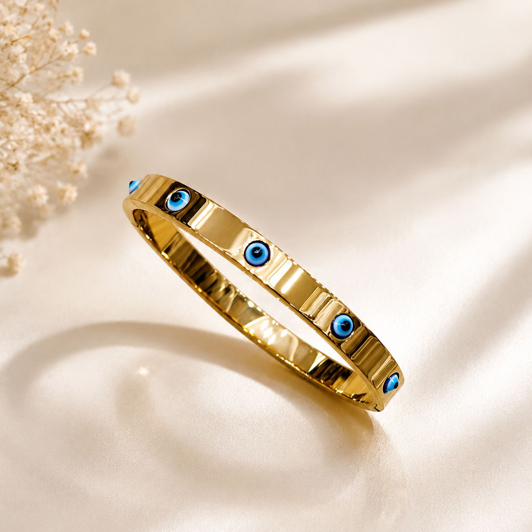 Anti Tarnish Evil eye bracelet (9566)