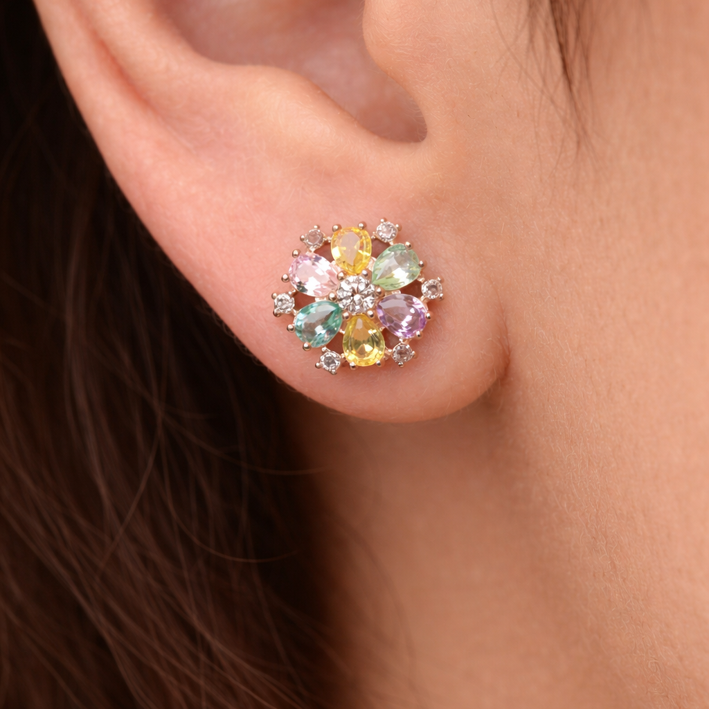 Anti Tarnish CZ Earring 12
