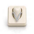 AD cz V Ring (9574)