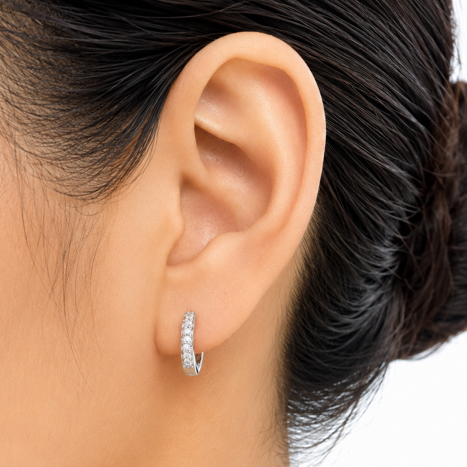 Small size CZ Bali (silver) 5             (9513)