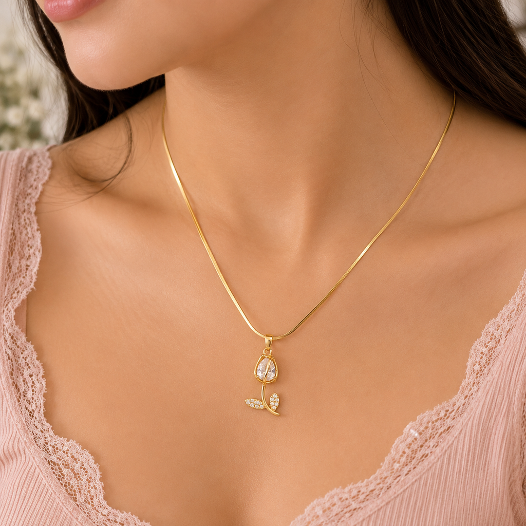 Anti Tarnish Chain Pendant (9546)