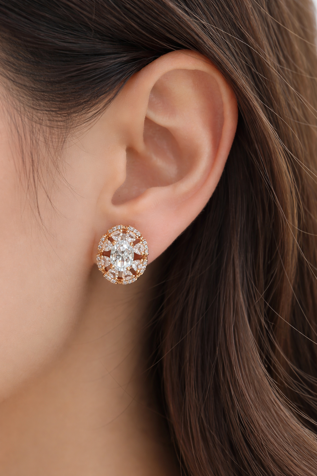 Anti Tarnish CZ Earring 17