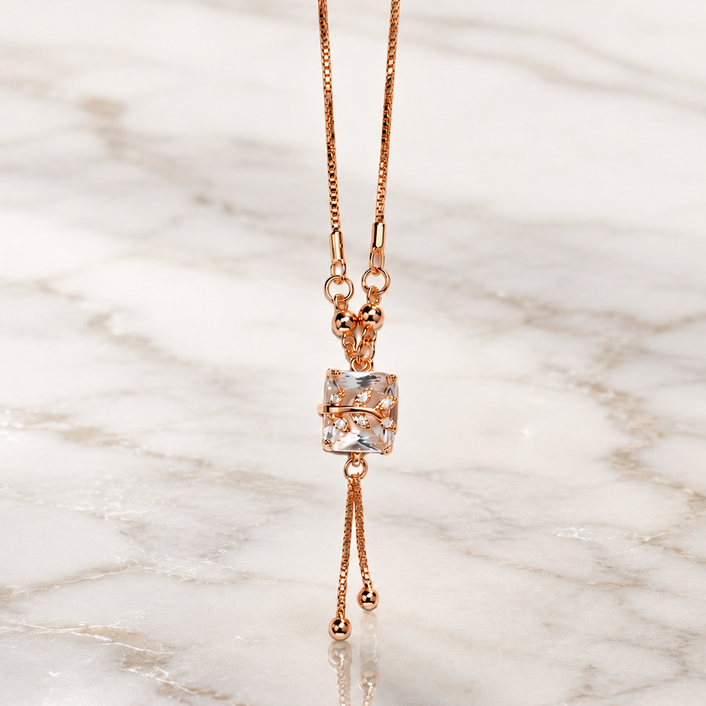 Anti Tarnish CZ Chain Pendant 02