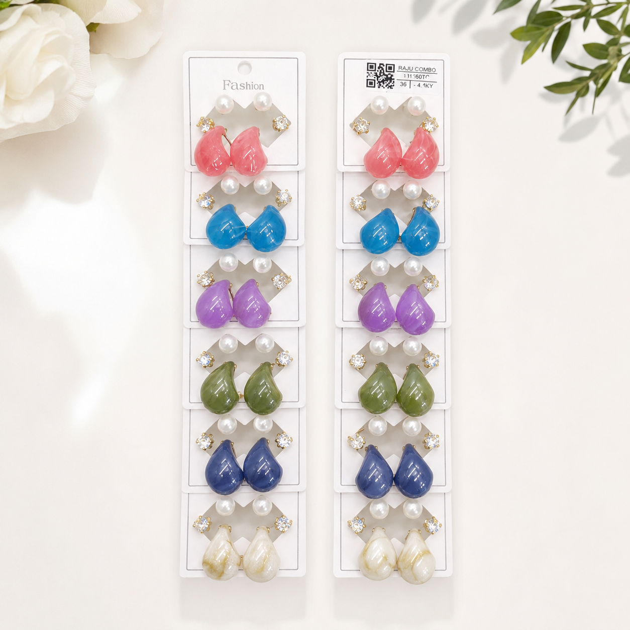 18rs each 12-pair of imported earrings combo set (9587) 48