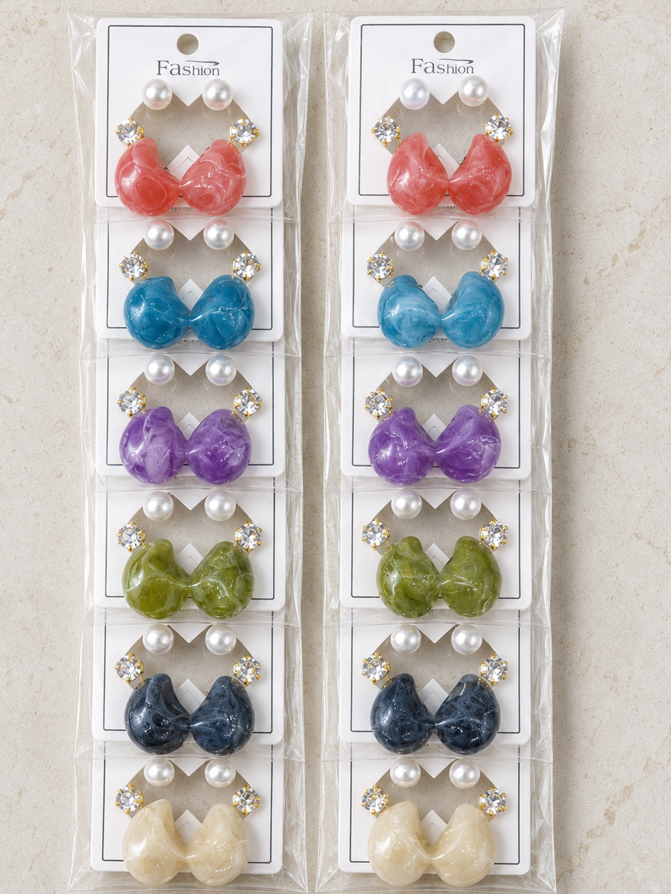 16rs each 12-pair of imported earrings combo
