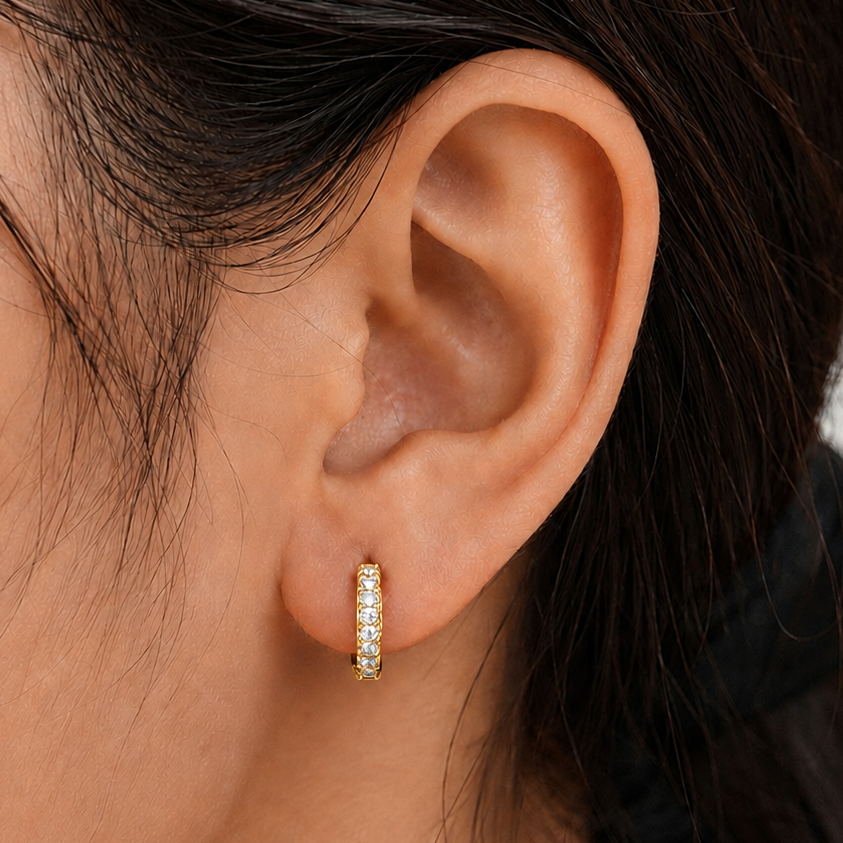 Small size CZ Bali Combo set(gold, silver,roz gold)(9101)