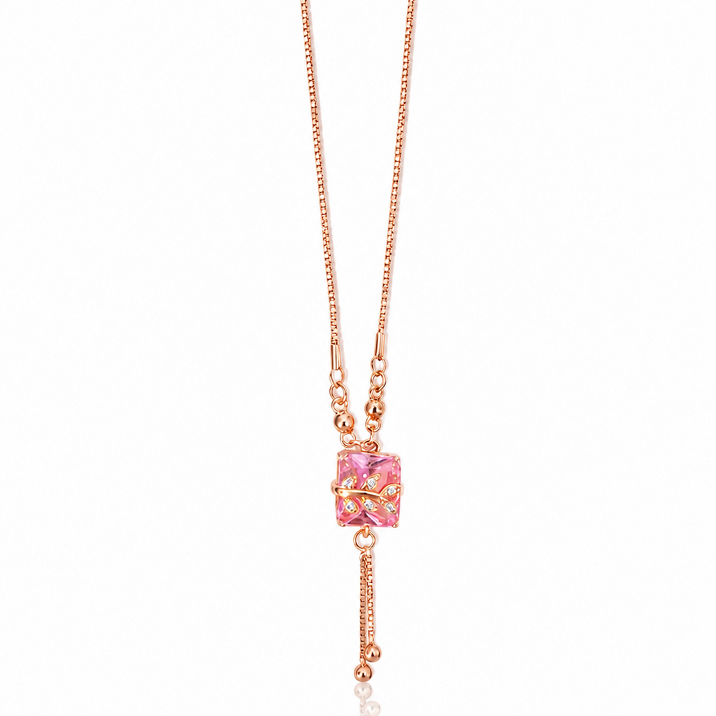 Anti Tarnish CZ Chain Pendant 04