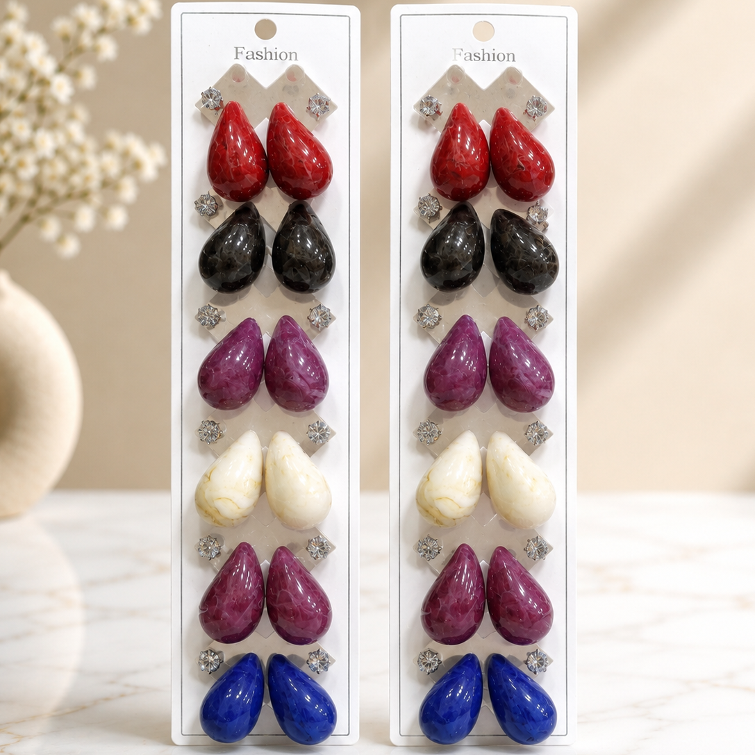 18rs each 12-pair of imported earrings combo (9667)
