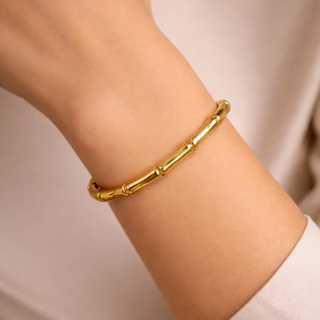 Baby size bamboo bracelet anti Tarnish
