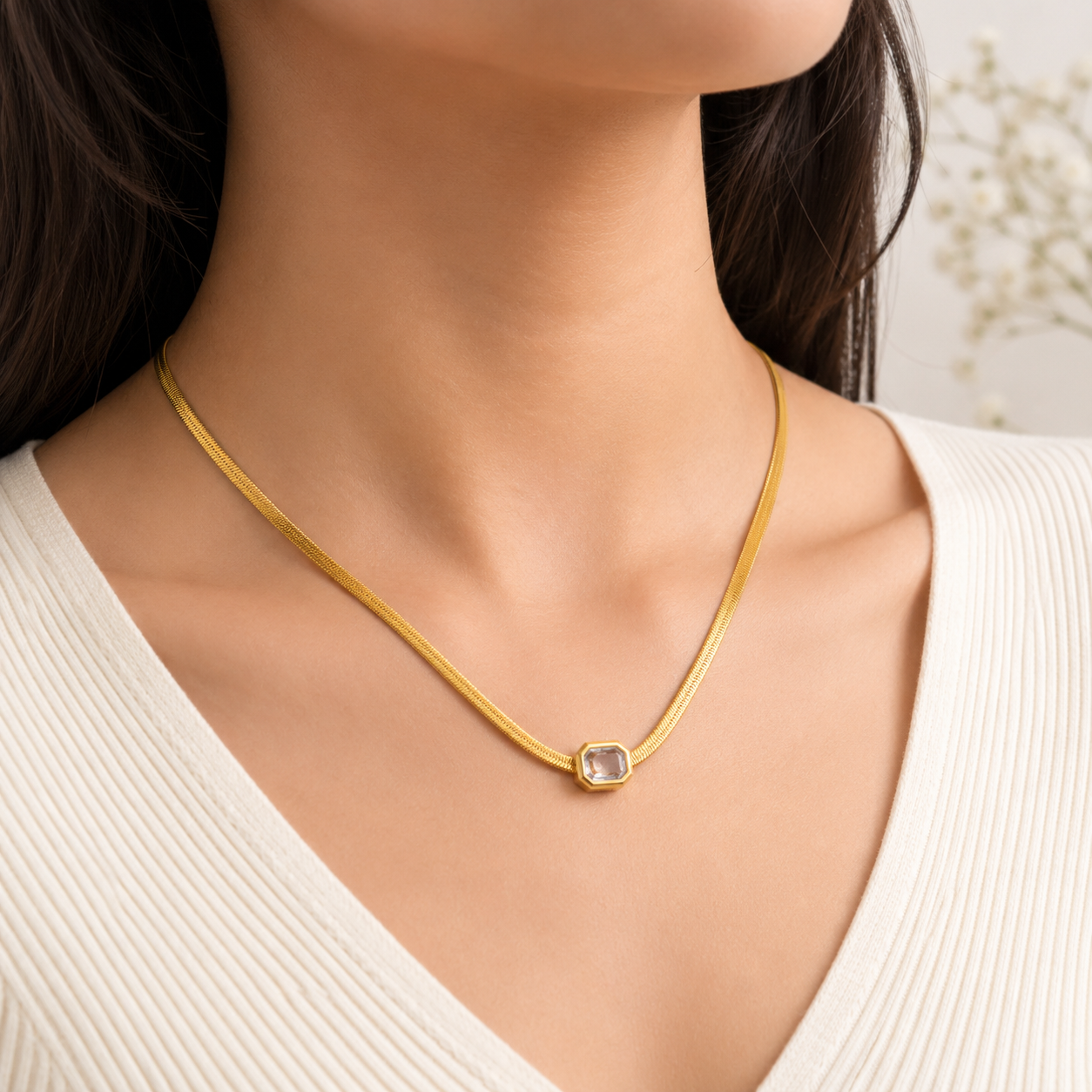 Anti Tarnish Chain Pendant (9531)