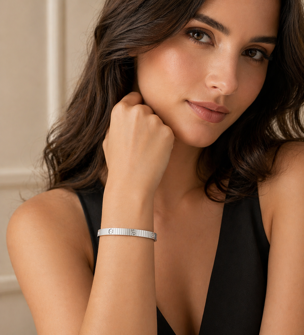 Anti Tarnish Baby Size Silver Cartier Bracelet